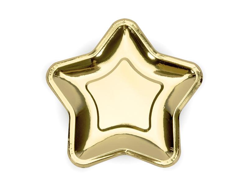 Teller Stern, gold, 23cm (1 VPE / 6 Stk.) - FeierGlanz